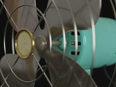 Old Electric Fan 3d Model 3D model