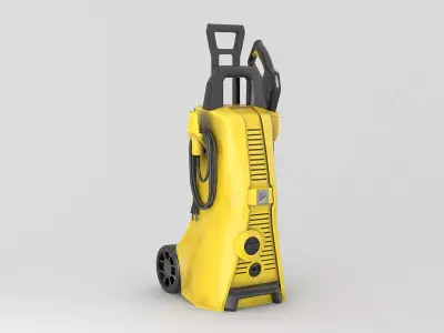 Low poly pressure washer Low-poly 3D model