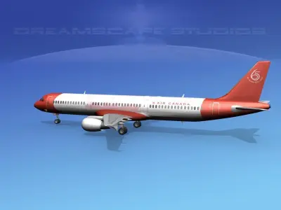 Airbus A321 Air Canada 65 3D model