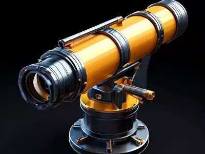 SciFi Telescope HighDetail 3D Model Low-poly 3D model