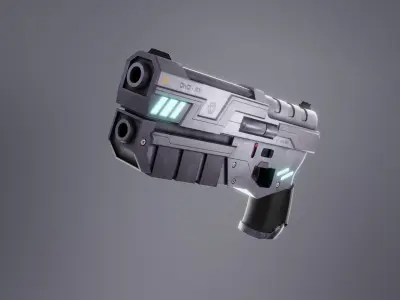 Futurist gun 3D model