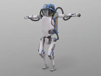 Atlas Robot Boston Dynamics Low-poly 3D model