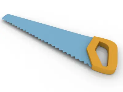 Hand saw 3D model 4