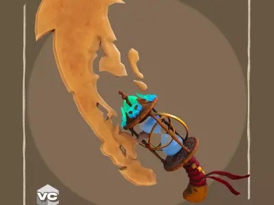  Sandstorm Sword - Game Ready -  Low-poly 3D model