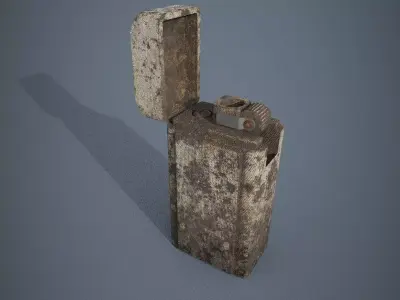Old cigarette Lighter  Low-poly 3D model