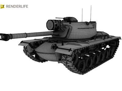 M48 Patton Tank 3D model buy