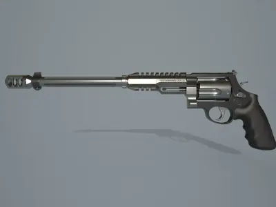 Magnum 460 Low-poly 3D model