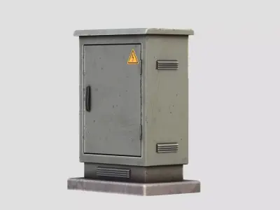 Electrical Box Street Electric Board Low-poly 3D model