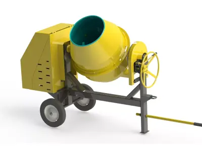 Concrete Mixer Machine 3D model