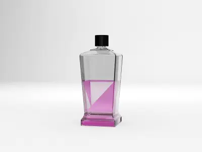 Antique style perfume bottle Low-poly 3D model