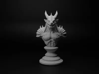 Legendary Monster Hunter Bust Chess 3D print model