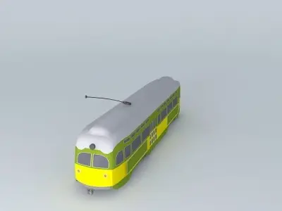 Tram a lang dang Free 3D model