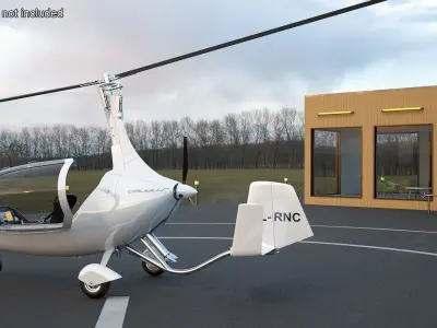 Autogyro Calidus 912 White 3D model