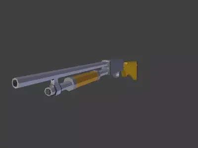 Bataan 71 Low poly Escopeta Low-poly 3D model
