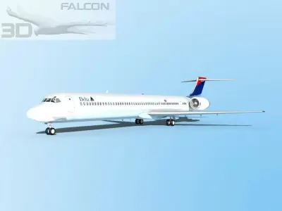 Falcon3D MD-80 Delta 3D model