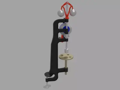 Old type of drill with regulator 3D model
