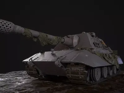 E100 Tank Low-poly 3D model