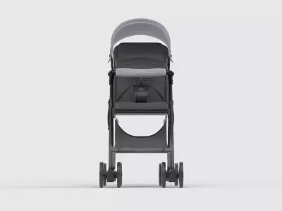 Baby stroller 3D model 3D model 10