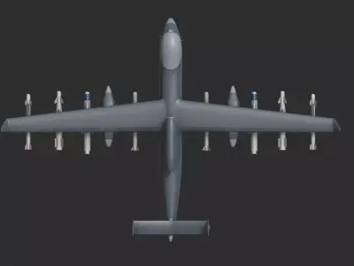 China JiuTian SS-UAV  Low-poly 3D model