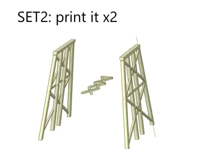 Temporary railway bridge 1-87 FDM 3D print model