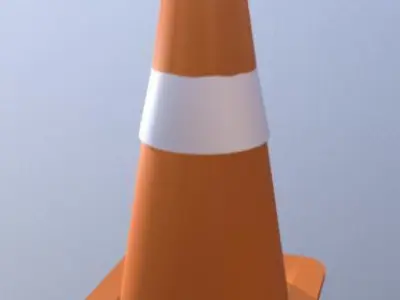 Traffic Cone 3D model 6