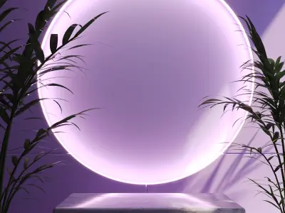 Soft Purple Aesthetic Mockup 3D Scene 3D model