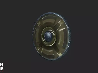 Medieval Round Shield Low-poly 3D model buy