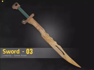 Sword-03 Low-poly 3D model