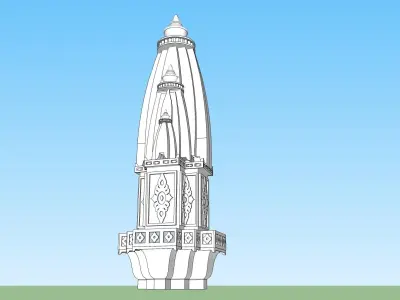indian temple detail 3D model