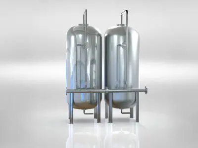 Vertical capacity metering system 3D model