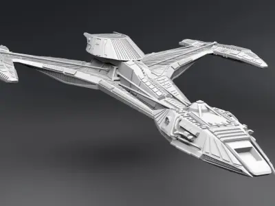 Klingon Raptor scale model   3D print model