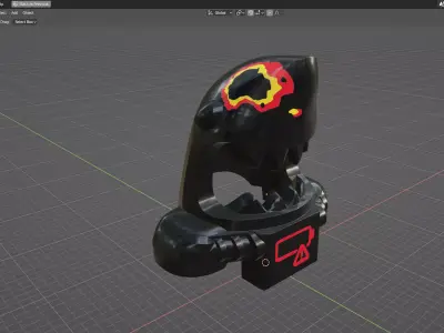 Custom3Dprint Minifigure Accessory - Ninjago Fish Helmets - 003 3D print model