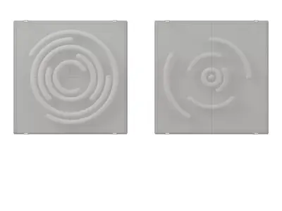 Wall Glass Blocks - Decorative Frame - The Sun - Part 3 3D model