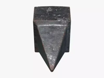 Medieval Hot Cut Hardy Tool Low-poly 3D model