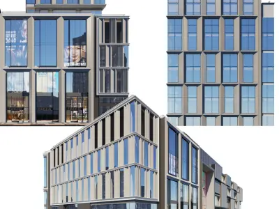 Skyscrapers Buildings HighPoly 3D model