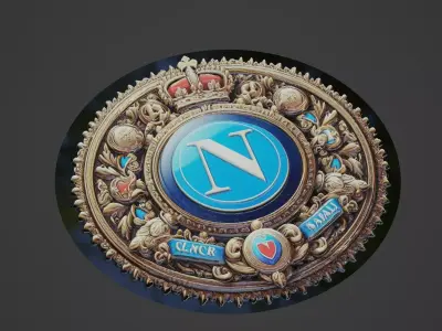 SSC Napoli Football Medallion 3D print model