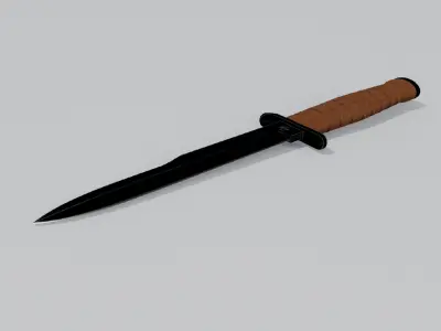 Military combat knife 3D model