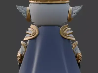 Aesthetic Royal Alien King 3D Model Low-poly 3D model