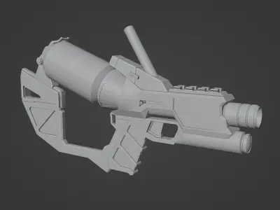 Foodgun soda gun Low-poly 3D model