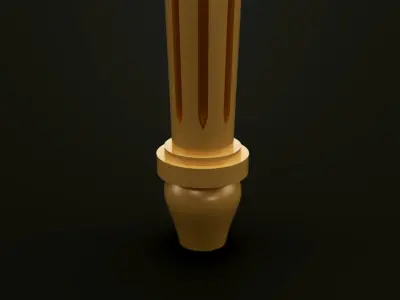 Classic Baroque Style Wooden Chair leg Free 3D model buy
