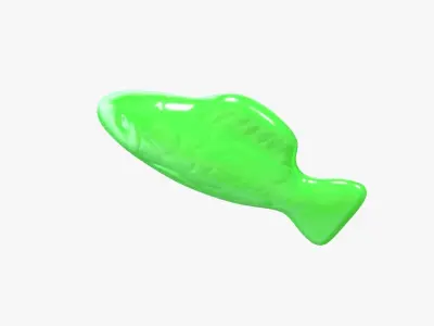 Swedish Fish Green 3D model 3D model