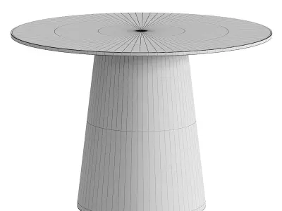 Round Dining Table Small Kitchen Table Low-poly 3D model