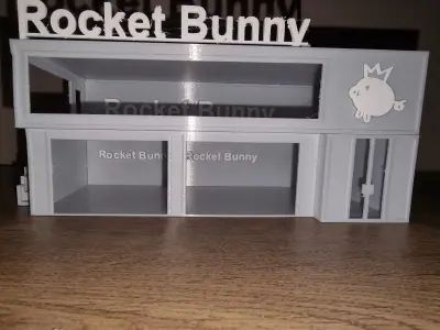 Rocket bunny diorama 1 64 3D print model