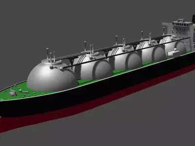 LNG Ship Low-poly 3D model