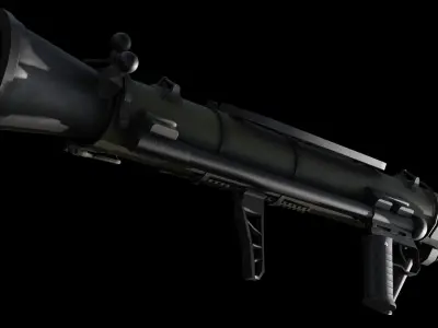 Carl Gustaf Rocket Launcher Low-poly 3D model