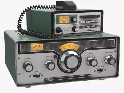 VIntage Heathkit HR-1680 Ham Radio receiver 3D model