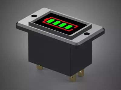 BATTERY CAPACITY STATUS INDICATOR LEVEL DISPLAY METER MONITOR UI 3D model