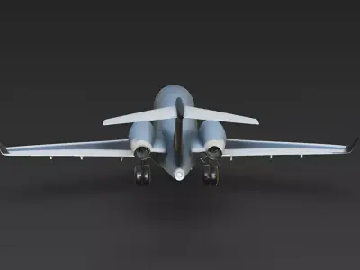 Golden Horizon Sovereign Executive Jet Low-poly 3D model