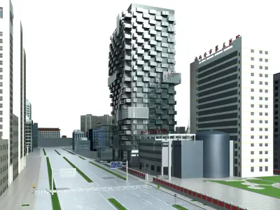 Commercial Building 3D model 17