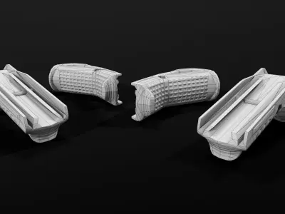 IMI Defense FSG2 Front Support Grip Low-poly 3D model